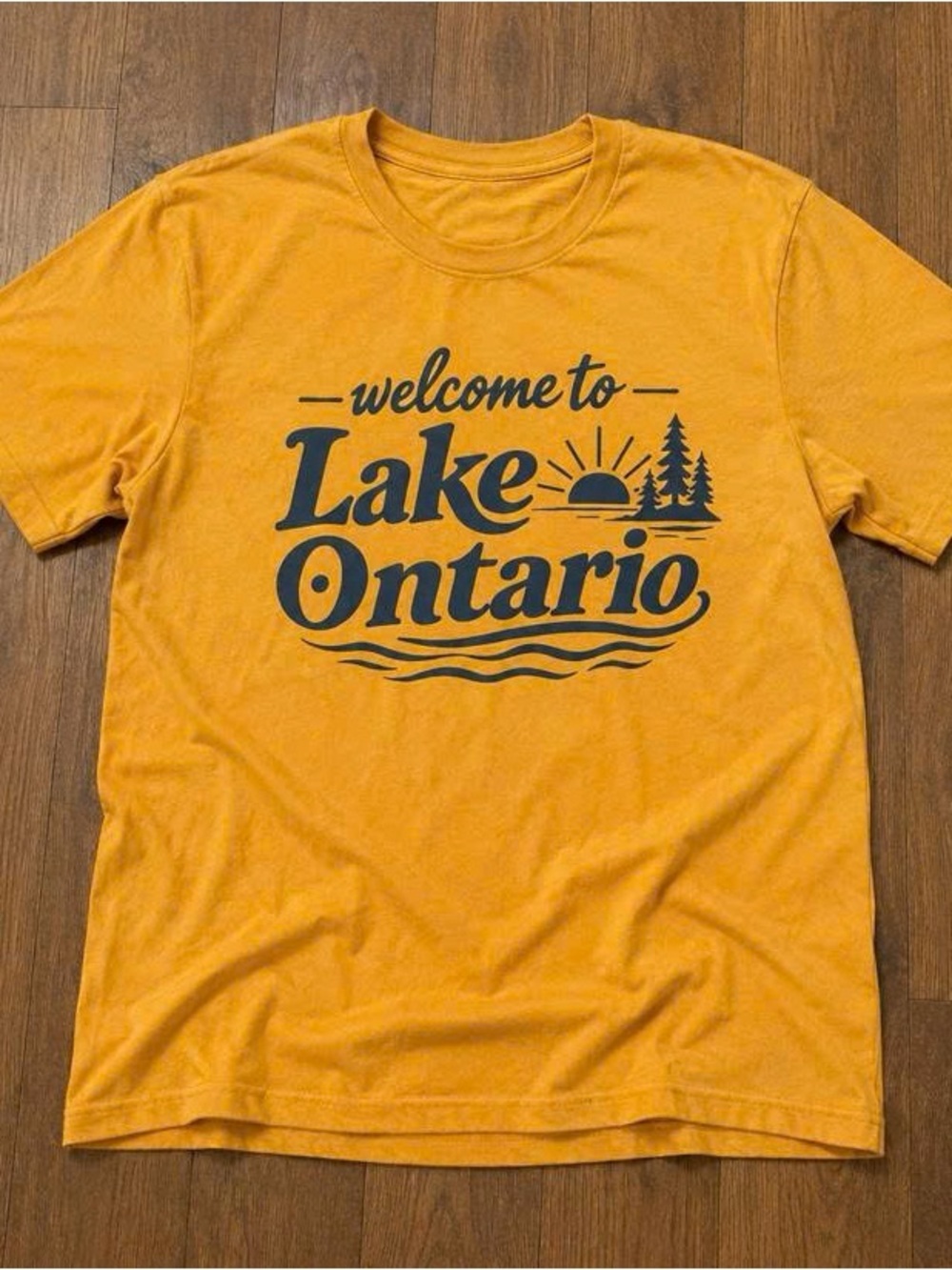 Lake Ontario Graphic Tee - Mustard